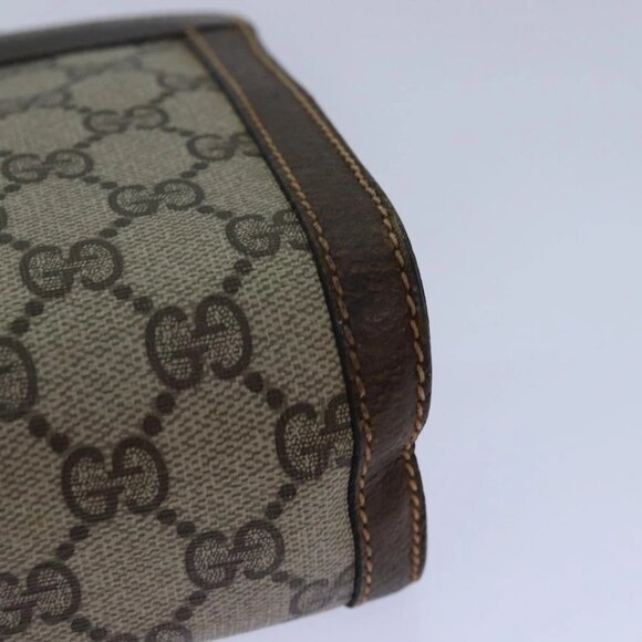 GUCCI GG Supreme Web Sherry Line Clutch Bag PVC Beige Red 84 01 001 Auth th5211 - Picture 3 of 16